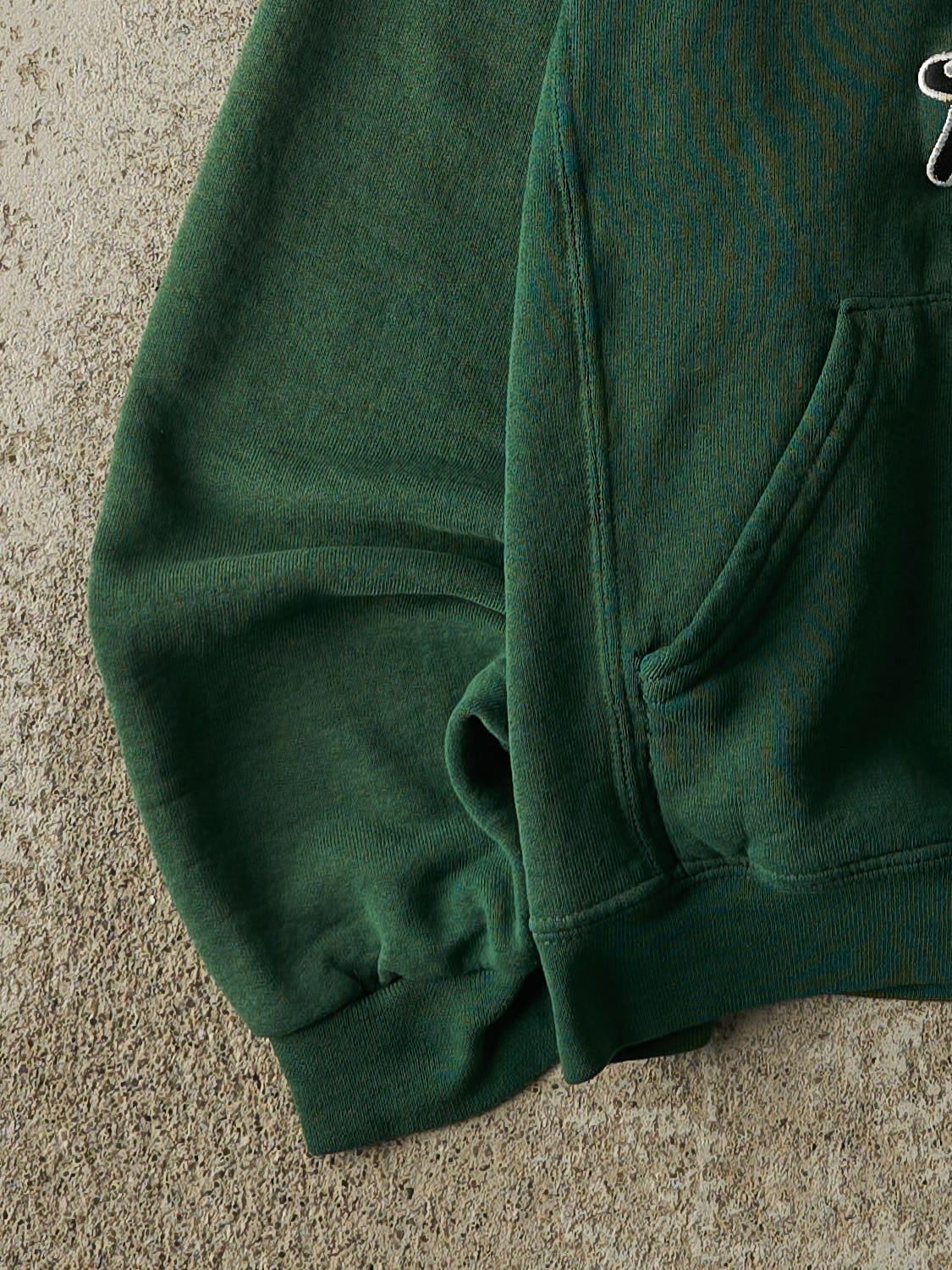 Vintage Y2K Green Russell Athletic US Huskies Embroidered Hoodie (XS/S)