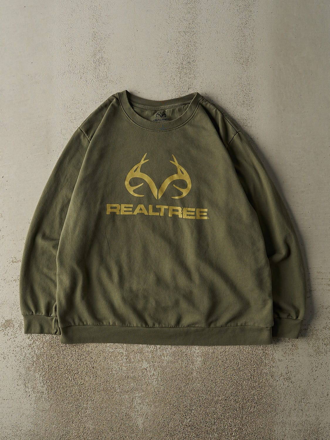 Vintage Y2K Green Realtree Logo Crewneck (XXL)