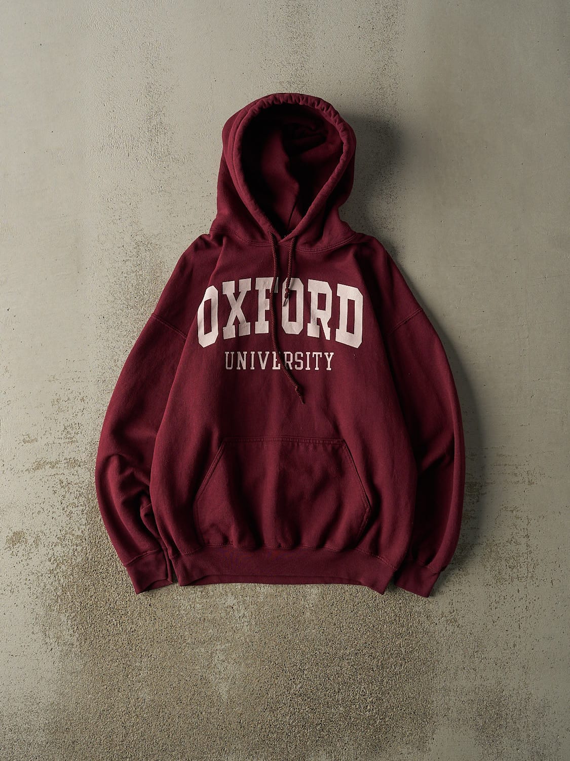Vintage 90s Burgundy Oxford University Hoodie (M)