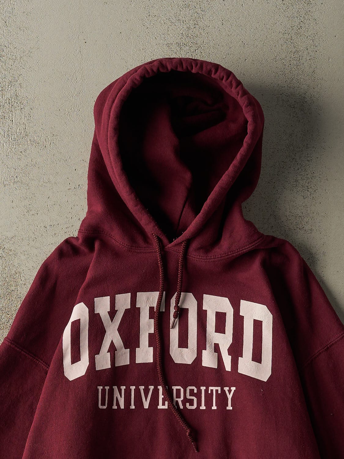 Vintage 90s Burgundy Oxford University Hoodie (M)