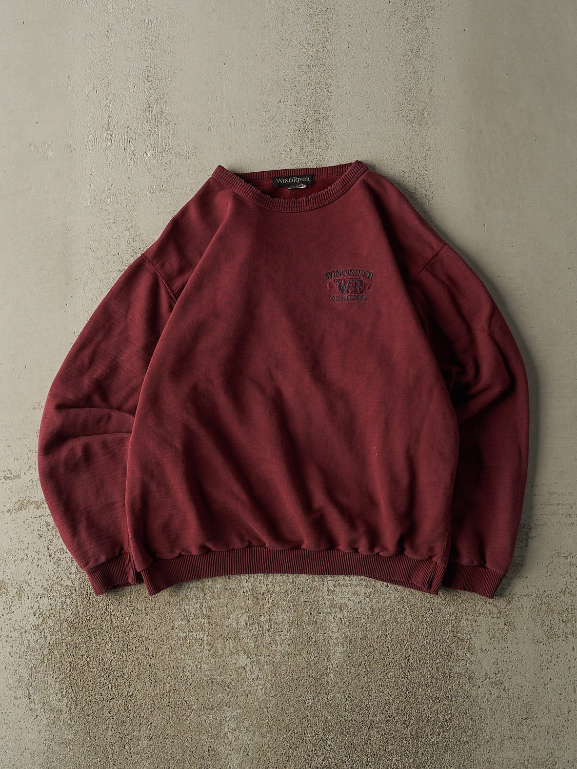 Vintage 90s Burgundy Wind River Embroidered Crewneck (M/L)