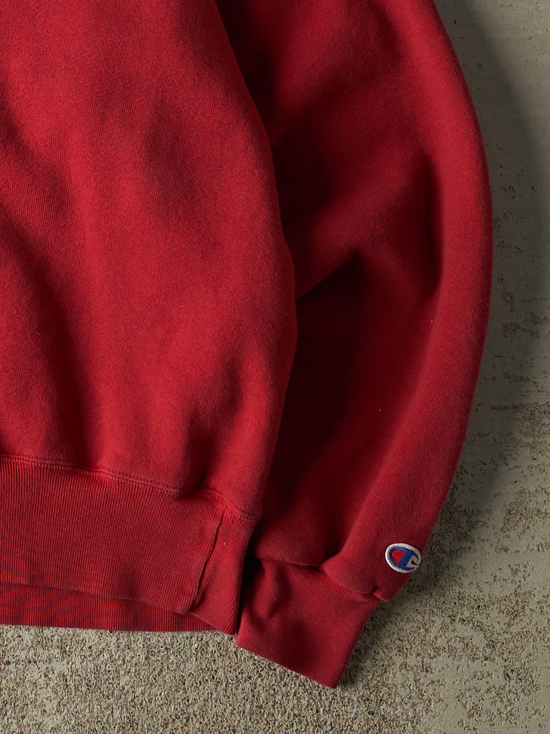 Vintage 90s Red Champion Embroidered Crewneck (L/XL)