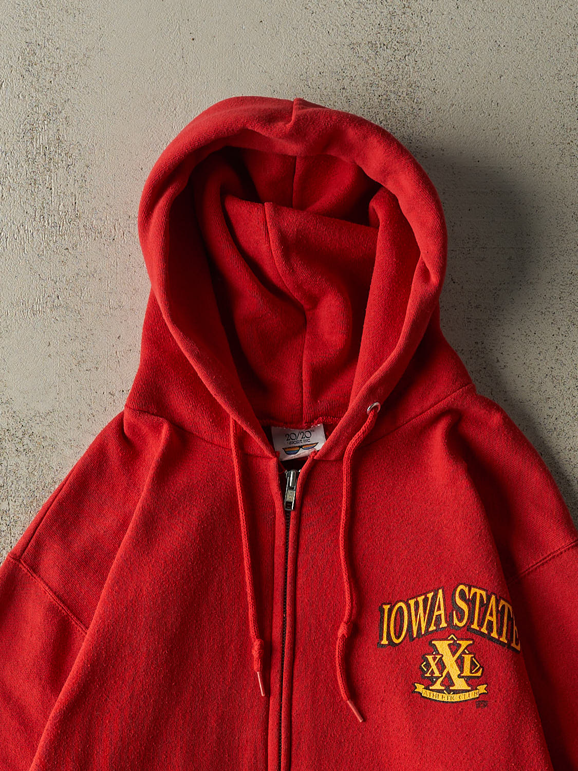 Vintage 90s Red Iowa State Zip Up Hoodie (XS/S)