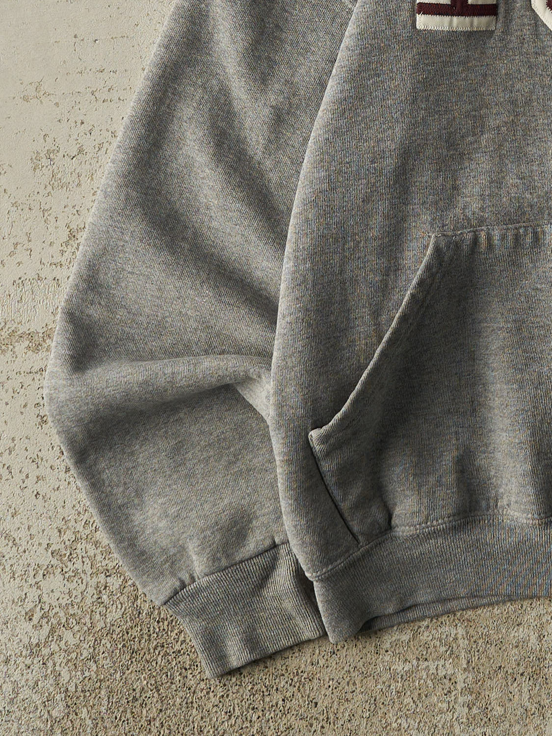 Vintage 90s Grey Russell Athletic IUP Embroidered Hoodie (XS/S)