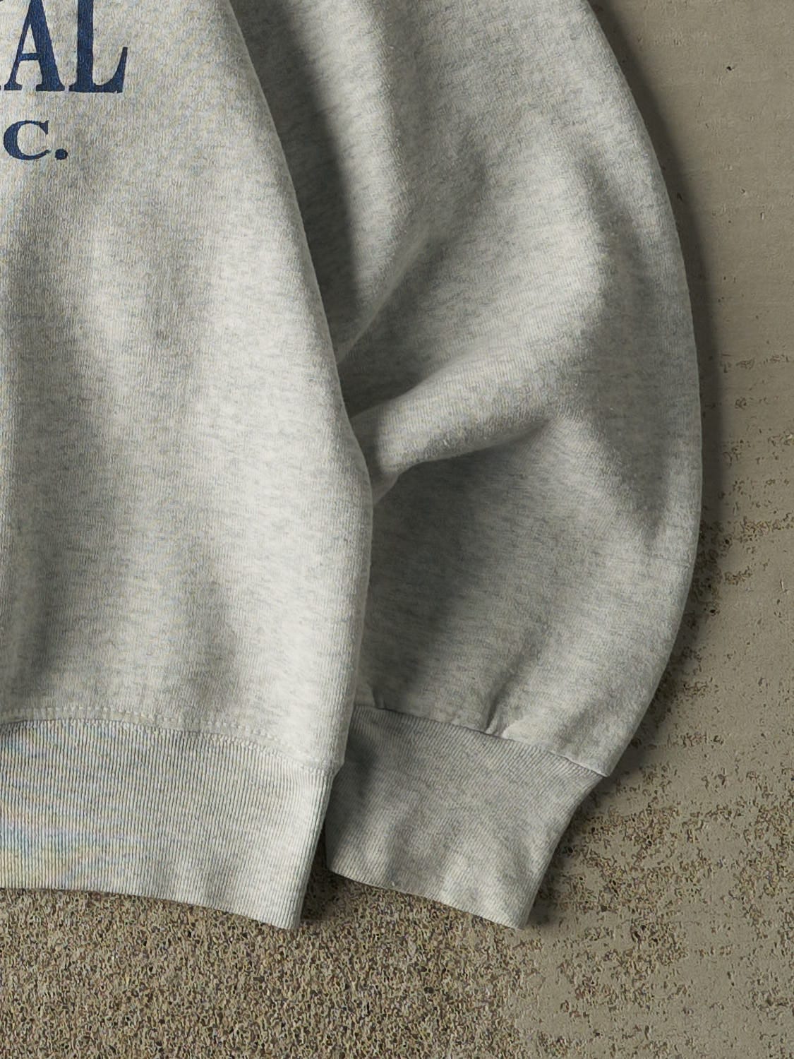 Vintage 90s Heather Grey United States Navy Memorial Crewneck (M)