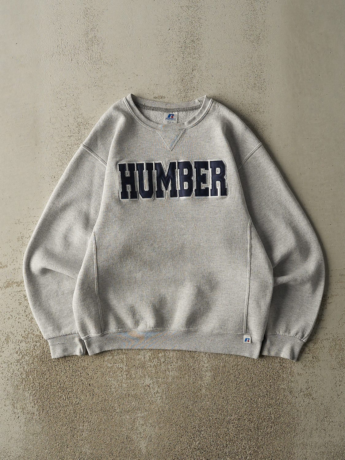 Vintage Y2K Heather Grey Russell Athletic Humber Crewneck (S/M)