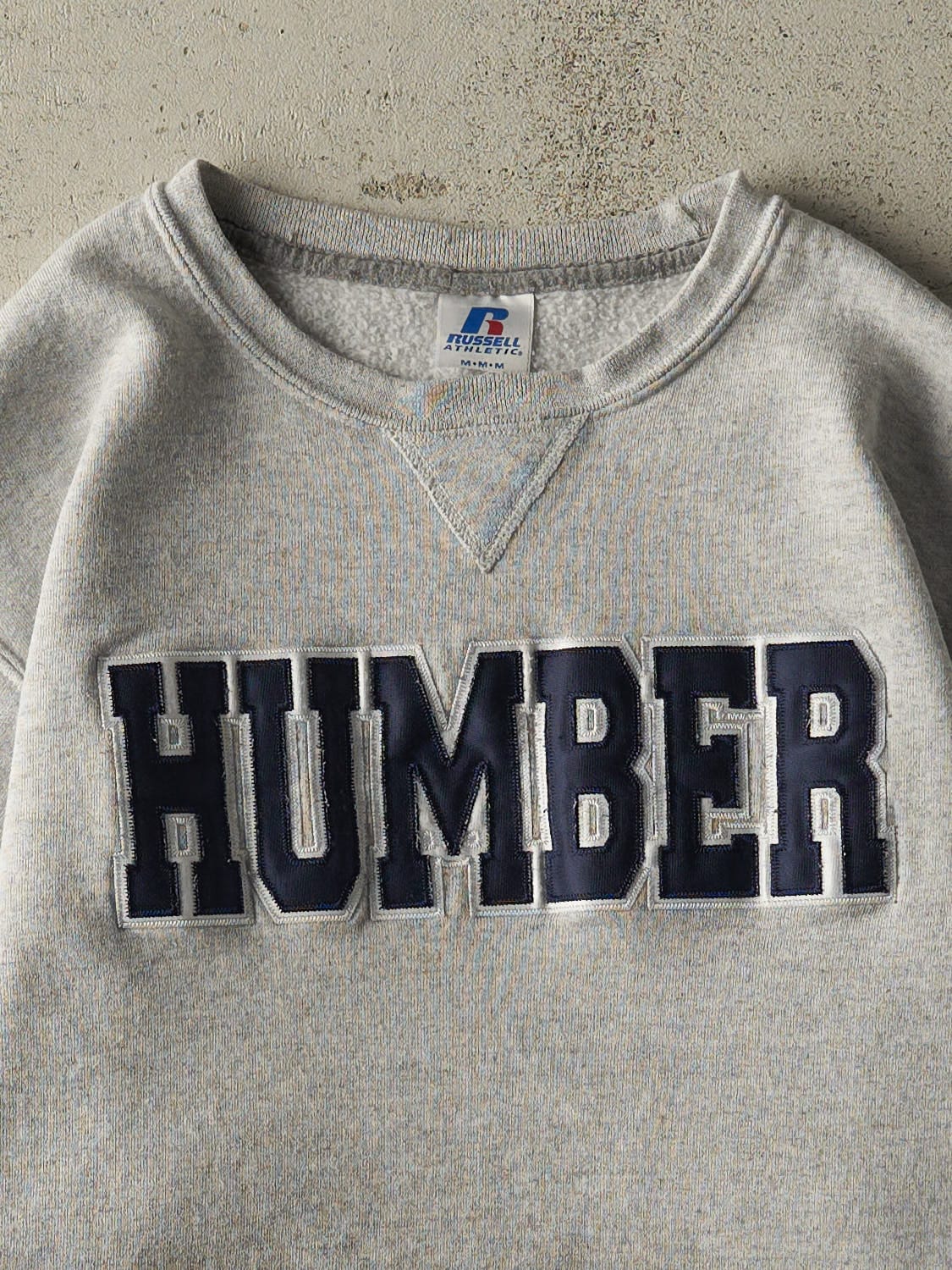 Vintage Y2K Heather Grey Russell Athletic Humber Crewneck (S/M)