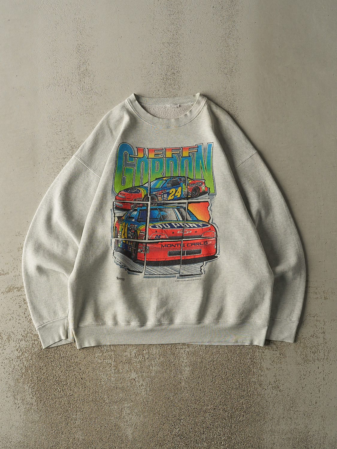 Vintage 96' Heather Grey Jeff Gordon Nascar Crewneck (L/XL)