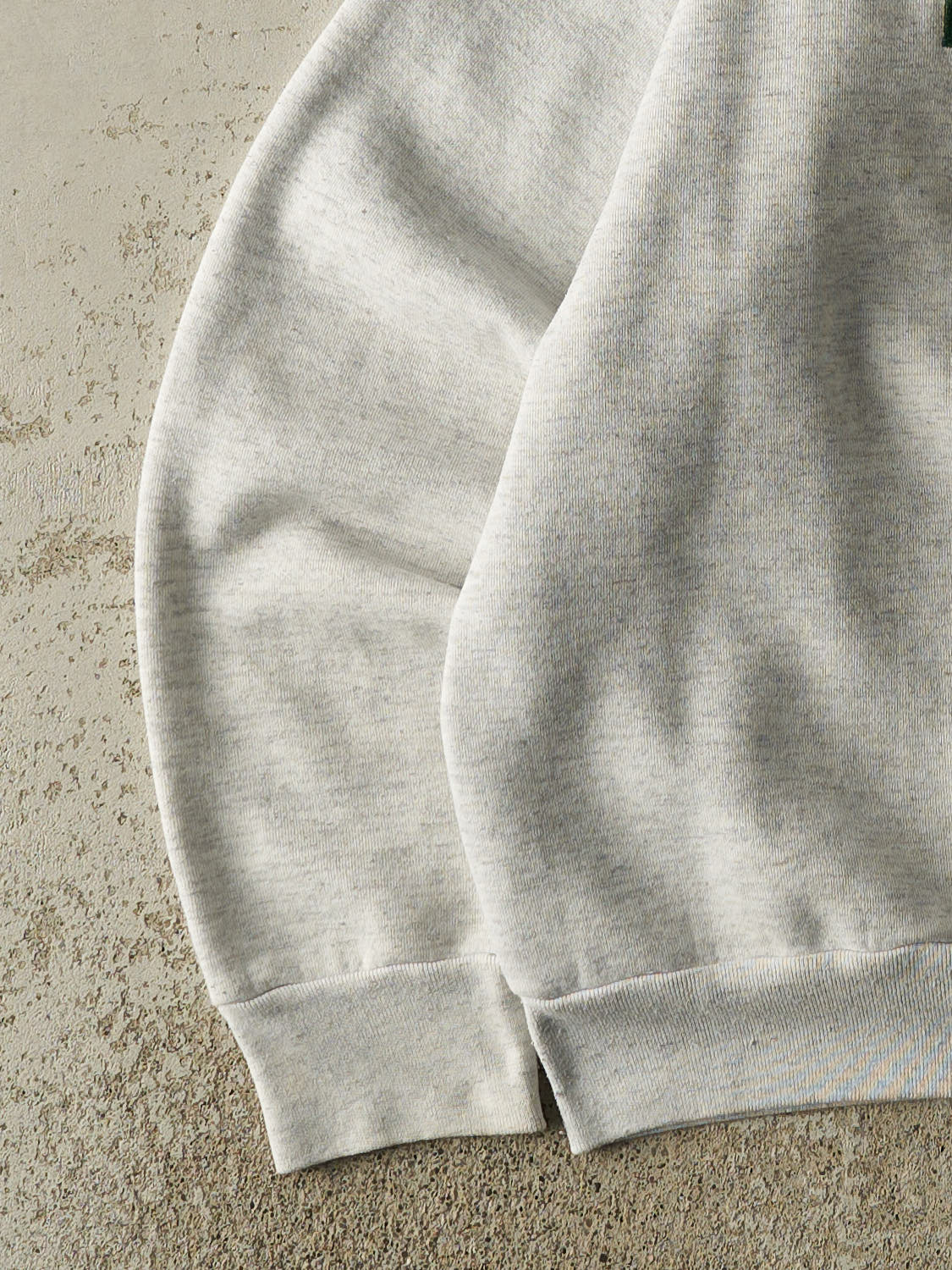 Vintage 80s Heather Grey Michigan State University Embroidered Crewneck (L)