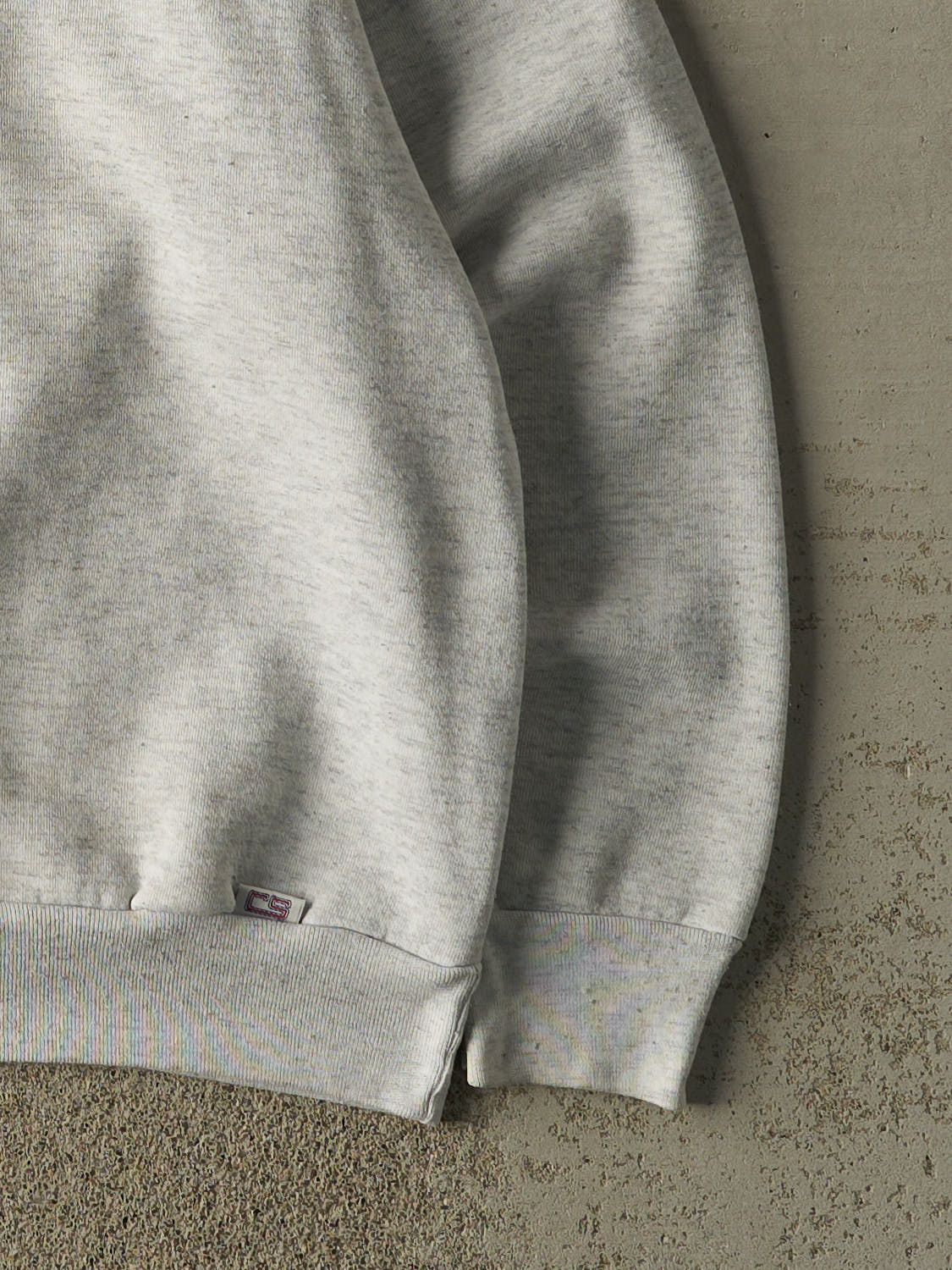 Vintage 80s Heather Grey Michigan State University Embroidered Crewneck (L)