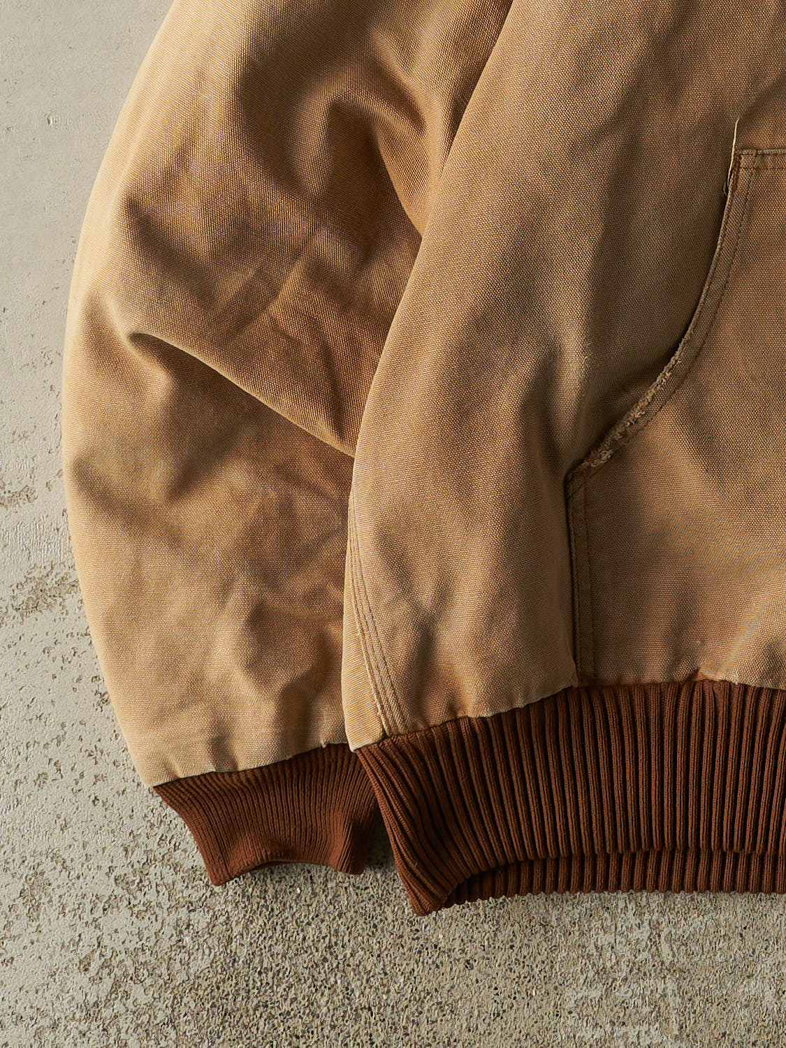 Vintage 90s Beige Carhartt Hooded Active Jacket (L/XL)