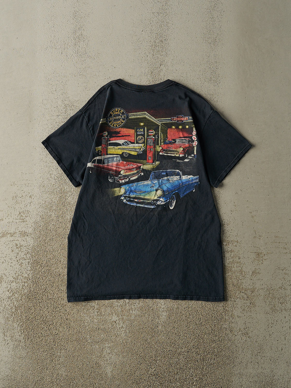 Vintage Y2K Faded Black Chevrolet Tee (XS/S)
