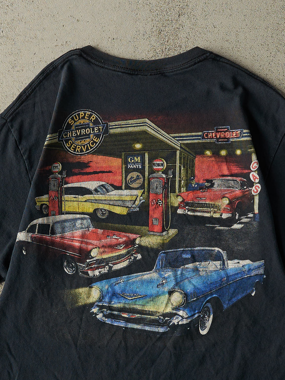 Vintage Y2K Faded Black Chevrolet Tee (XS/S)