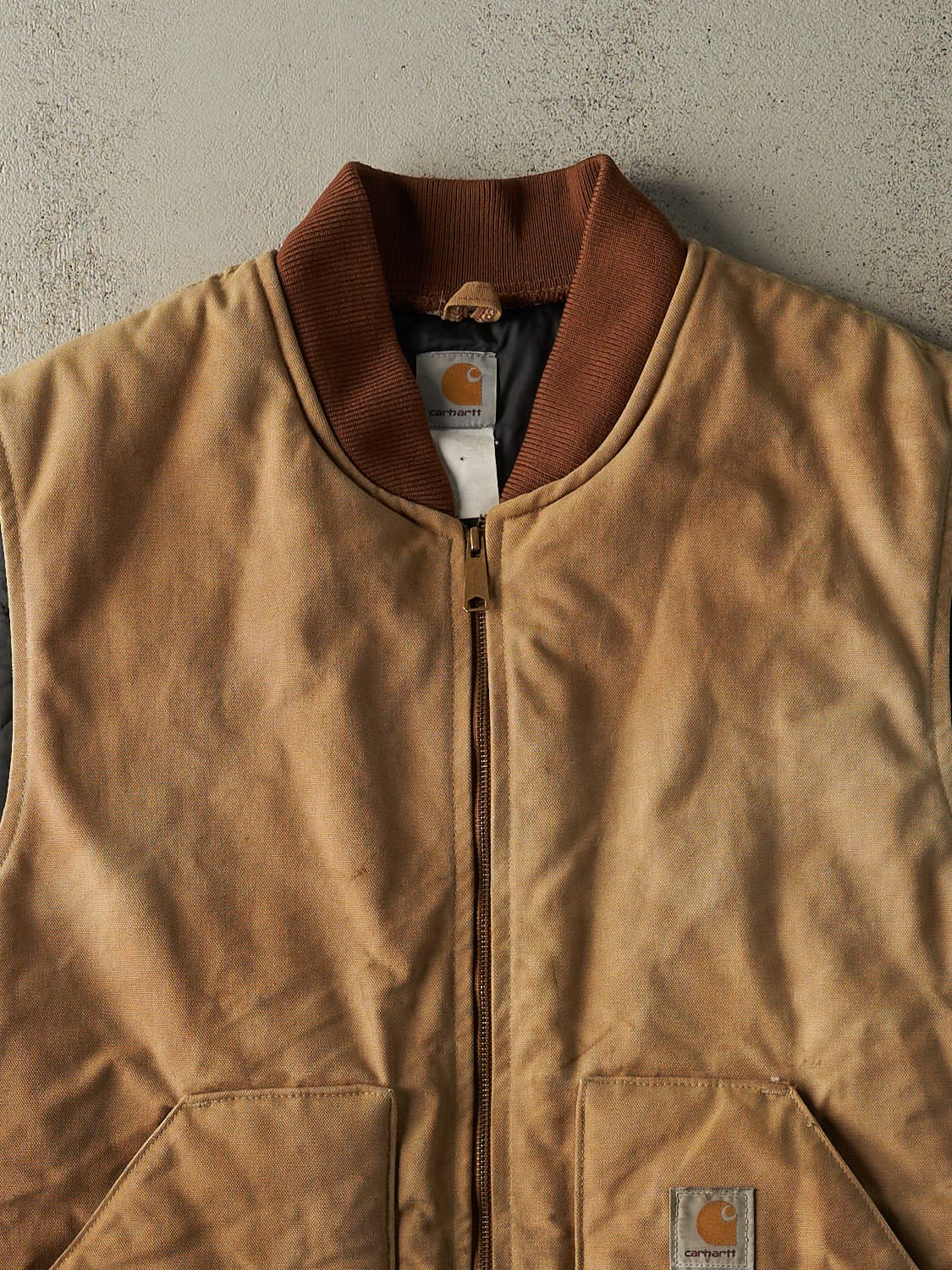 Vintage 90s Beige Carhartt Work Vest (XL/XXL)
