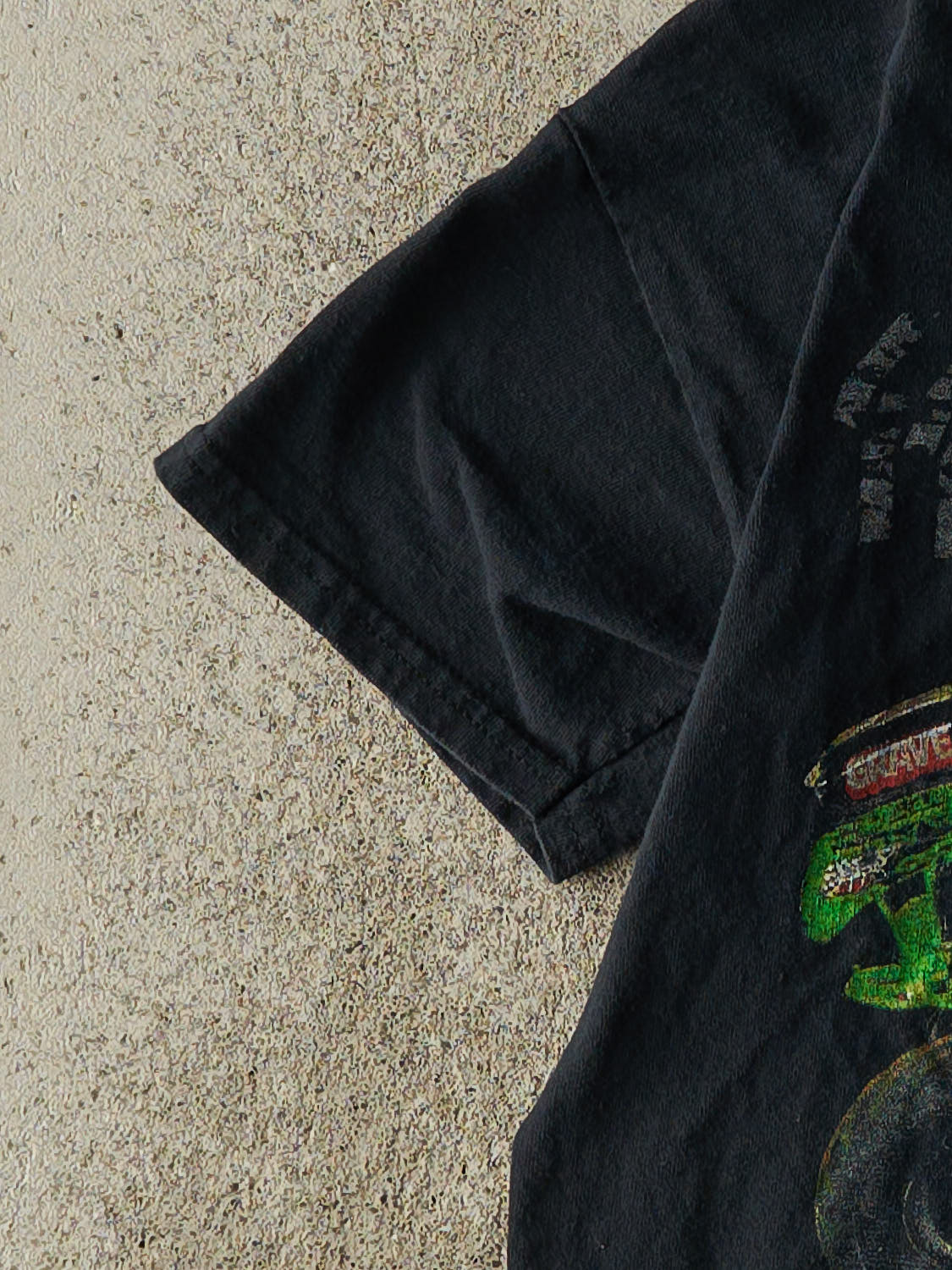 Vintage Y2K Faded Black Grave Digger Monster Truck Baby Tee (XXS)