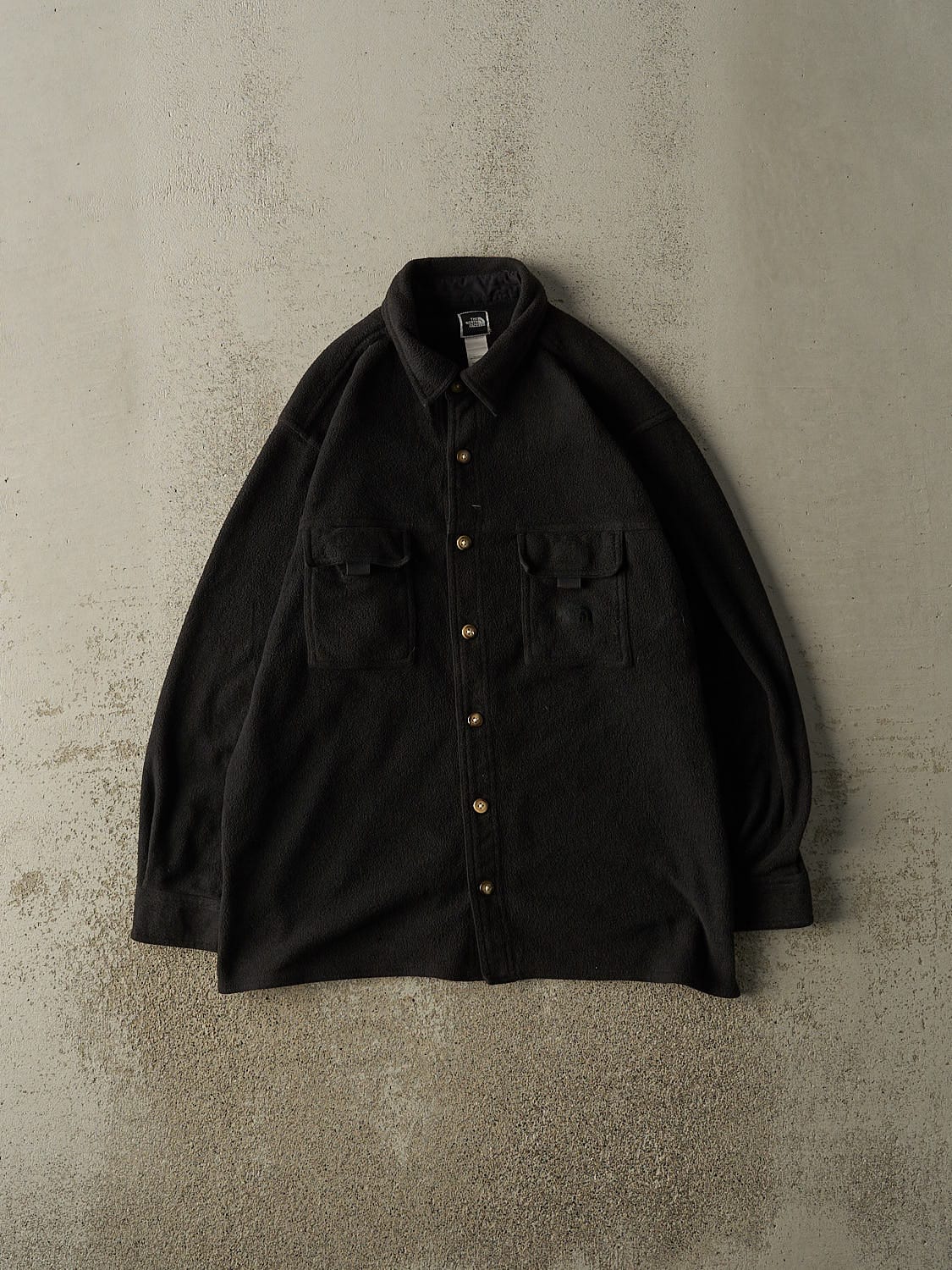 Vintage Y2K Black The North Face Button Up Fleece (M)