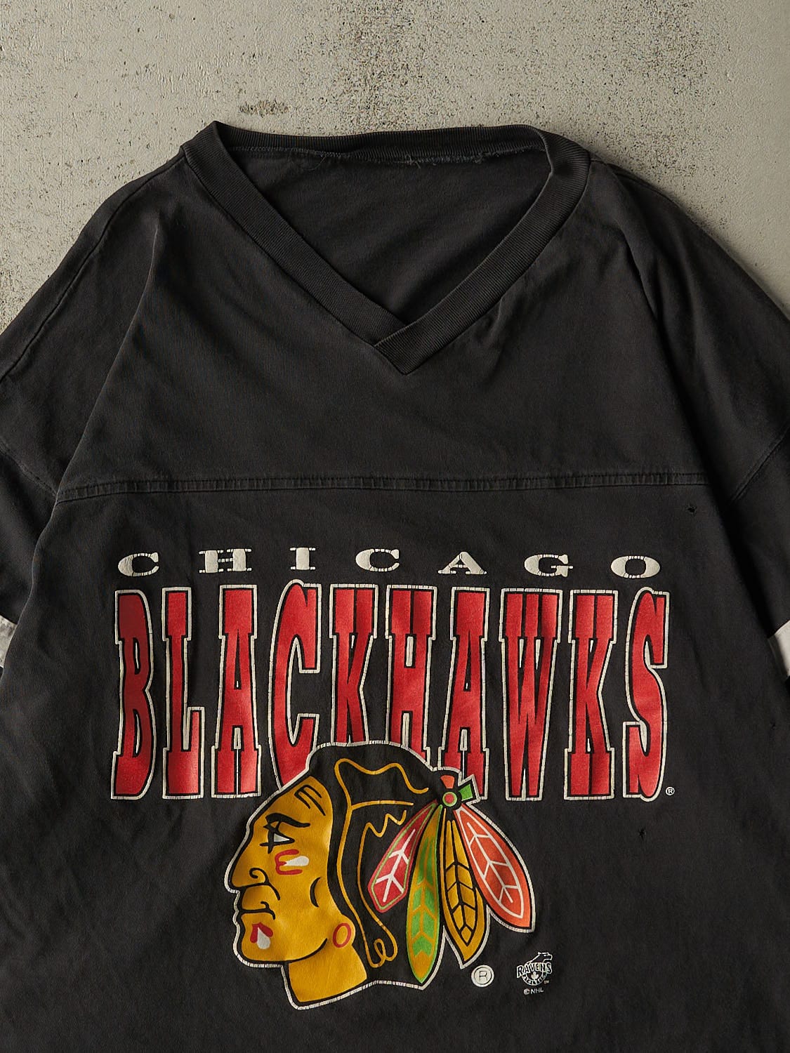 Vintage 90s Black Chicago Blackhawks Long Sleeve (L/XL)
