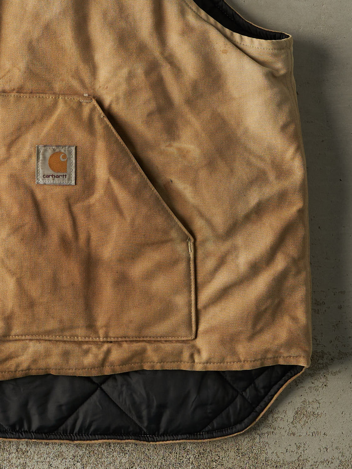 Vintage 90s Beige Carhartt Work Vest (XL/XXL) – Rebalance Vintage