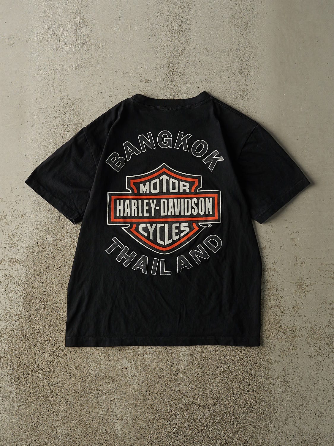 Vintage Y2K Black Harley Davidson Thailand Tee (S/M)