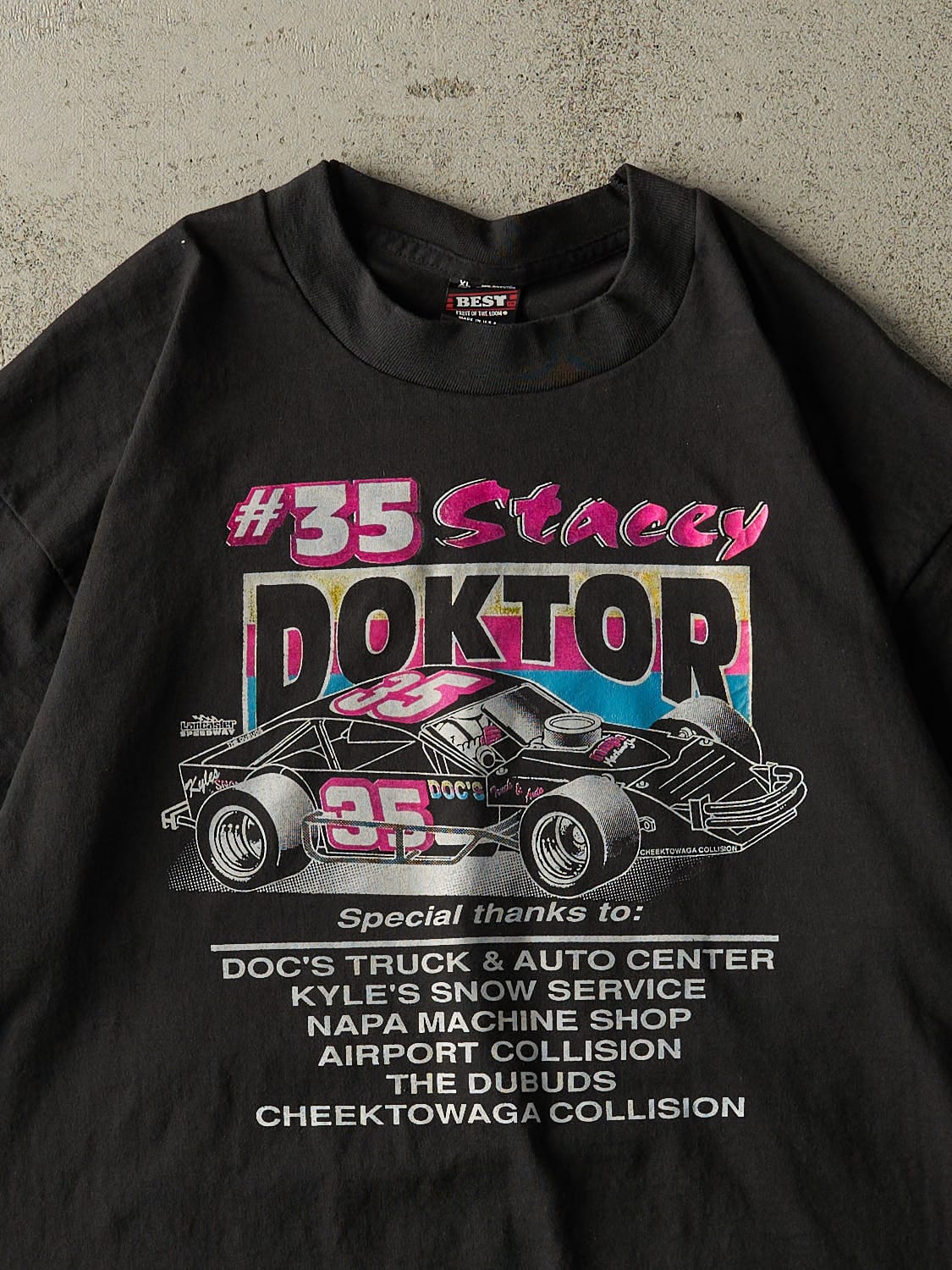Vintage 90s Black Stacey Doktor Racing Tee (L/XL)