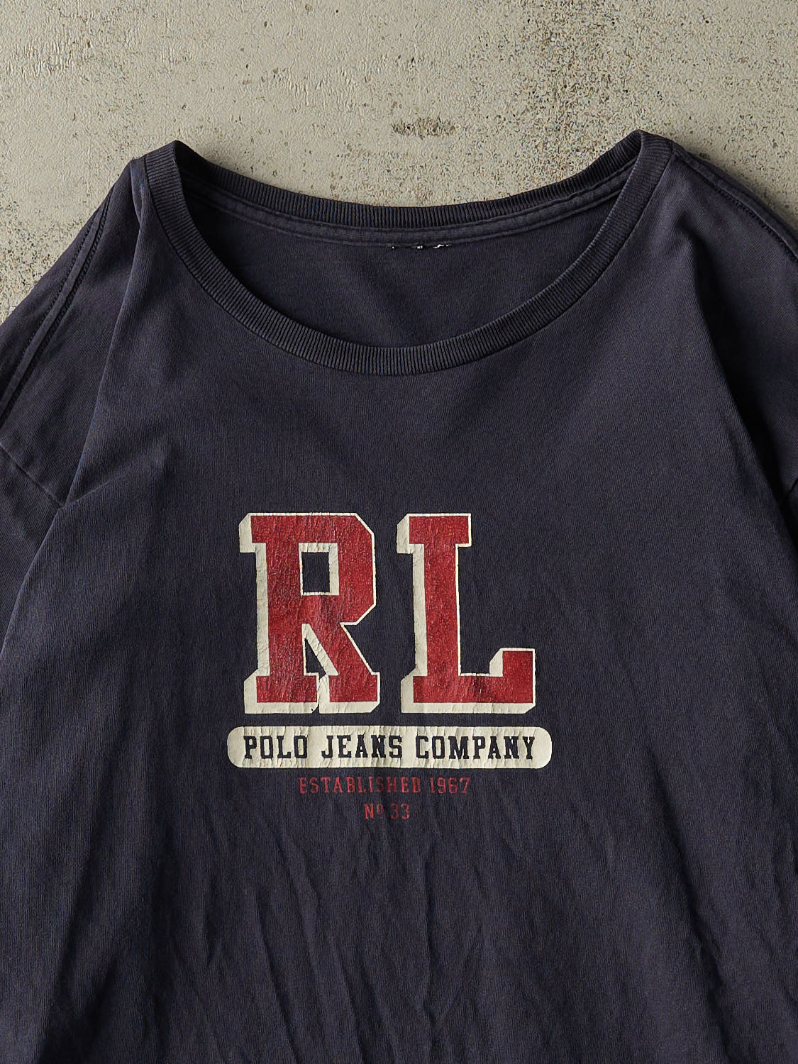 Vintage Y2K Navy Blue Polo Jeans Long Sleeve (XL/XXL)
