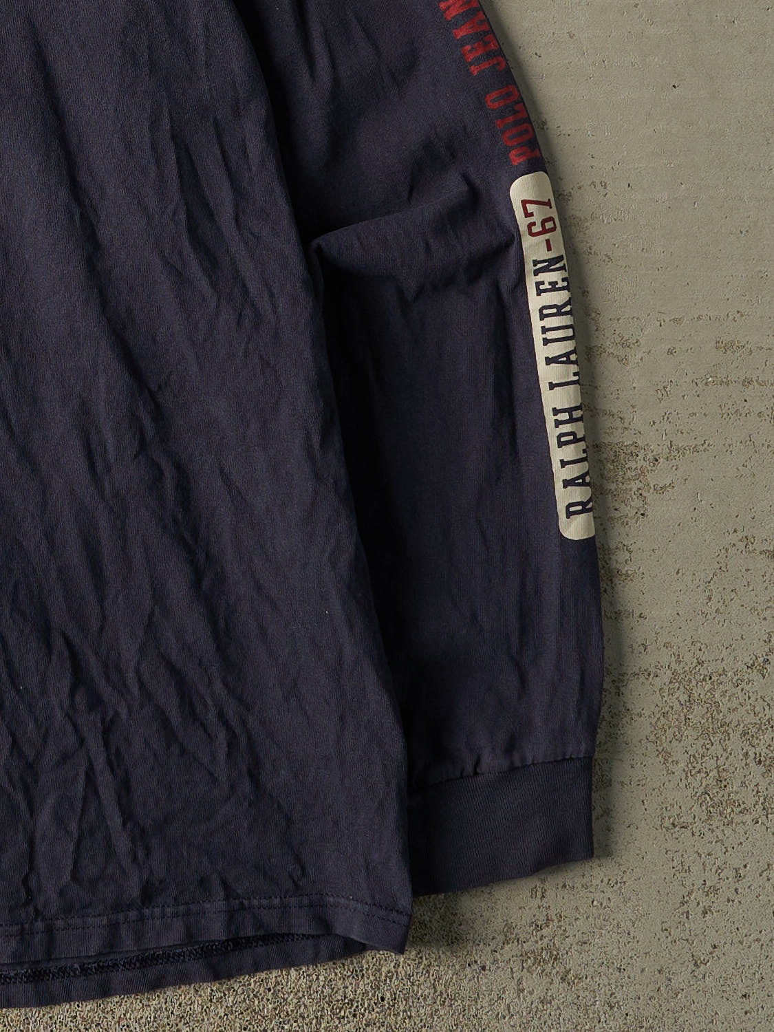 Vintage Y2K Navy Blue Polo Jeans Long Sleeve (XL/XXL)