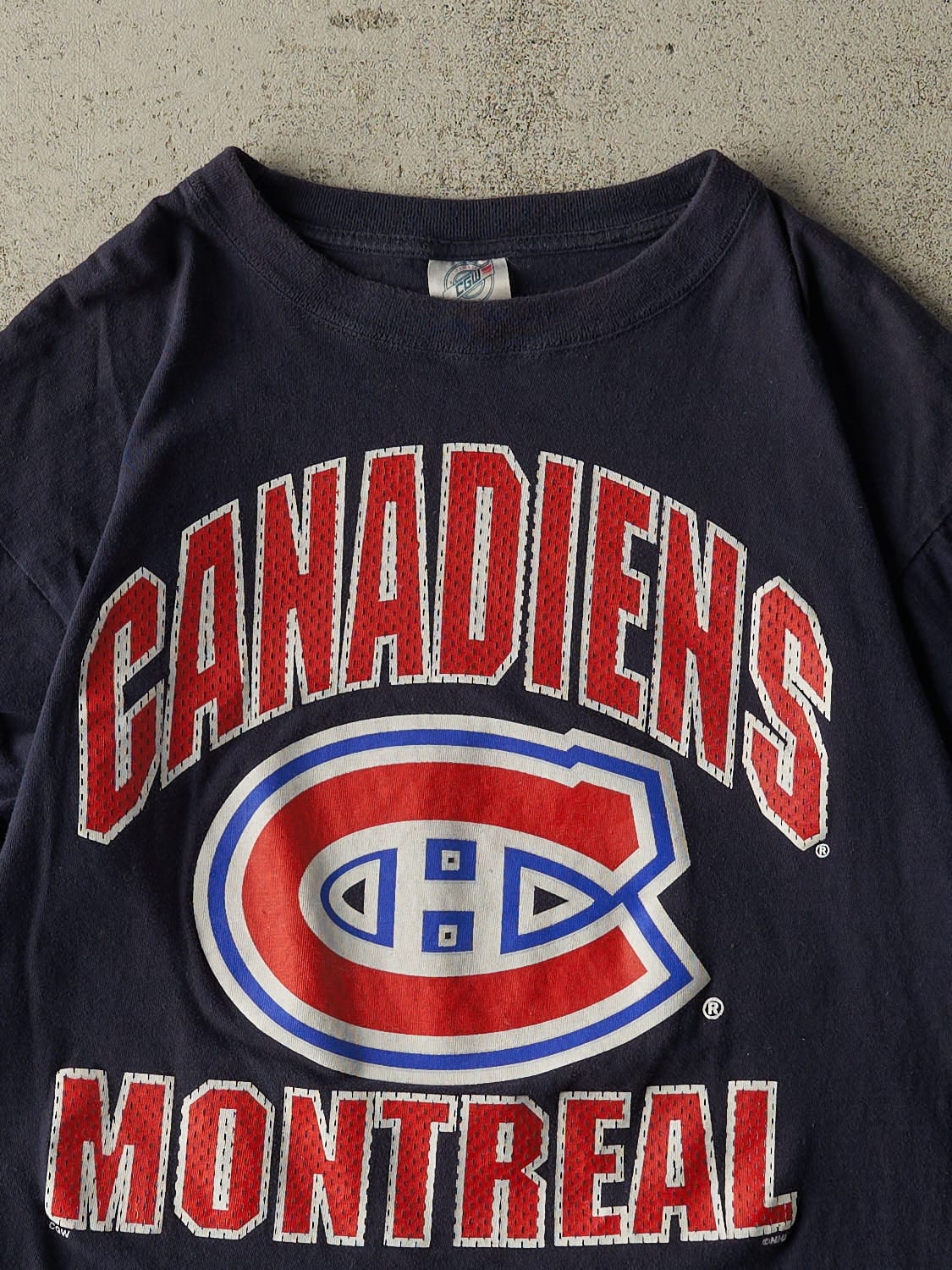 Vintage 90s Navy Blue Montreal Canadiens Tee (M)