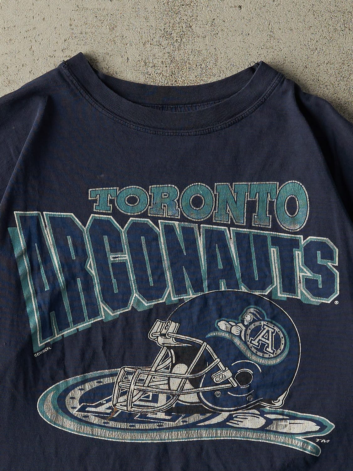 Vintage 90s Navy Blue Toronto Argonauts Tee (L)