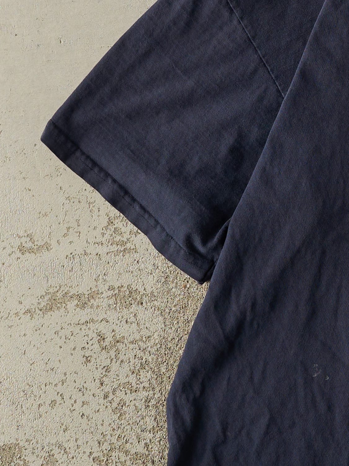 Vintage 90s Navy Blue Nike Embroidered Swoosh Tee (XL)