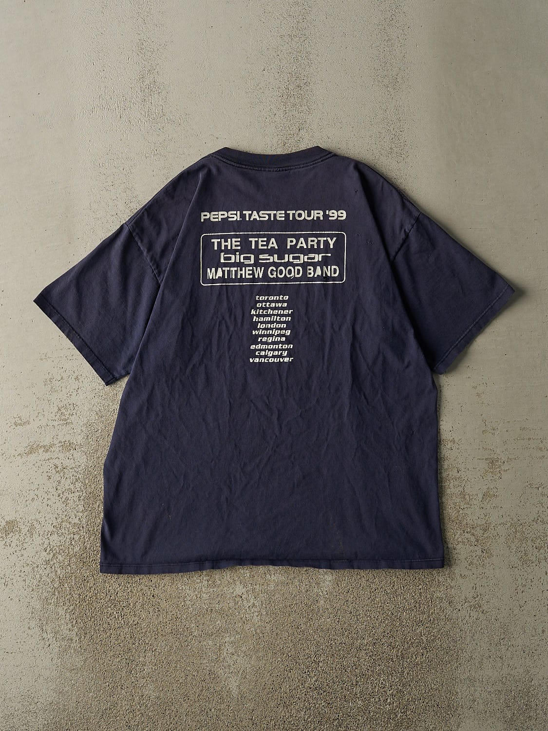 Vintage 99' Navy Blue Pepsi Taste Tour Tee (L/XL)