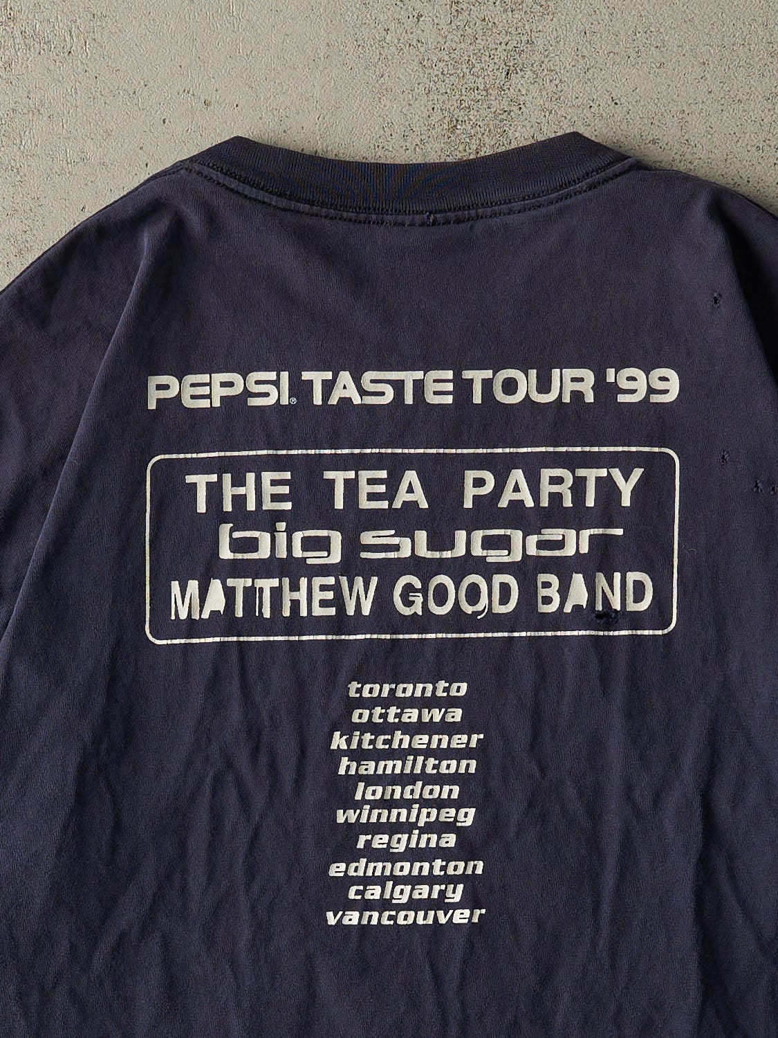 Vintage 99' Navy Blue Pepsi Taste Tour Tee (L/XL)