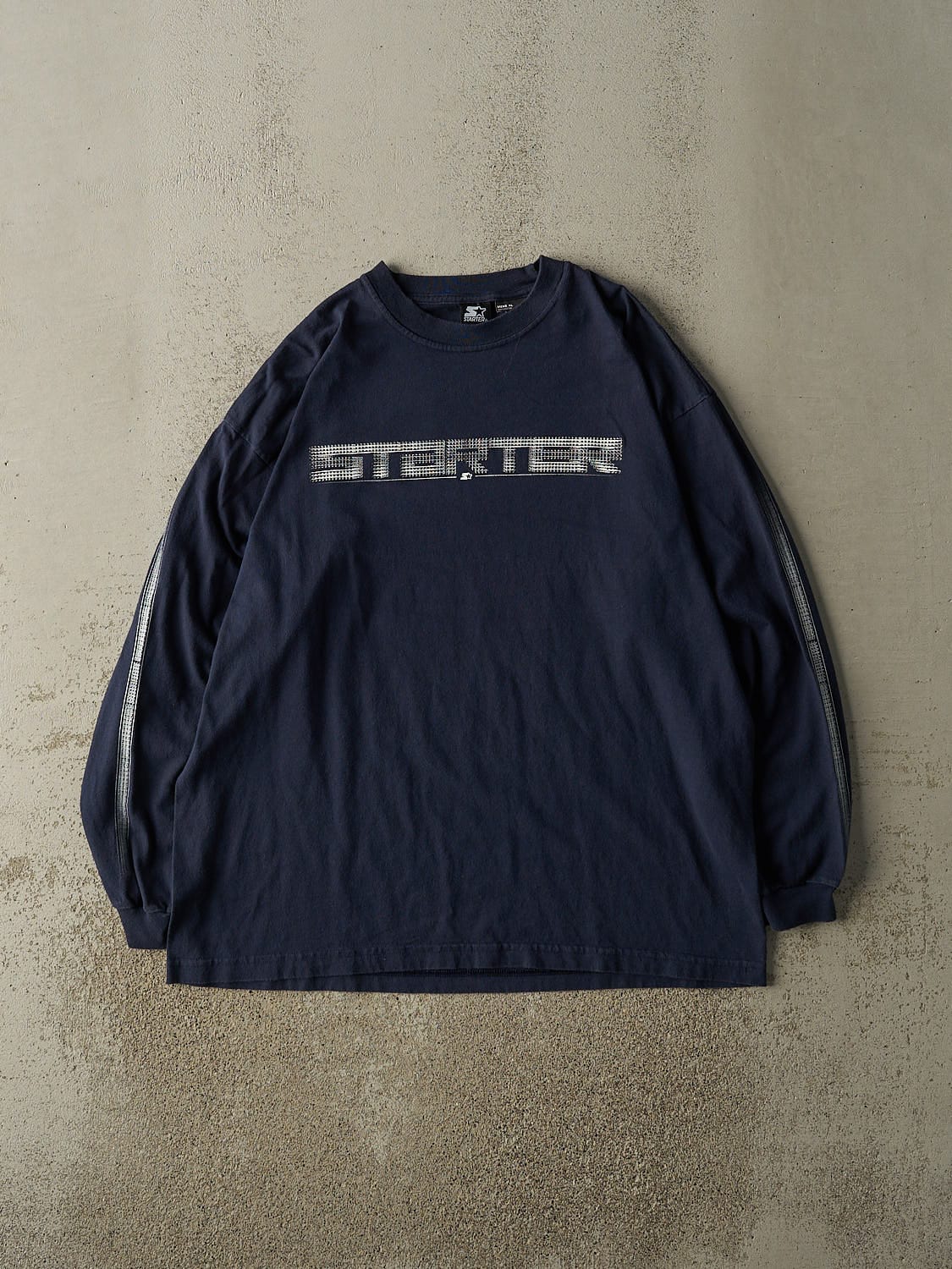 Vintage Y2K Navy Blue Starter Long Sleeve (XL)