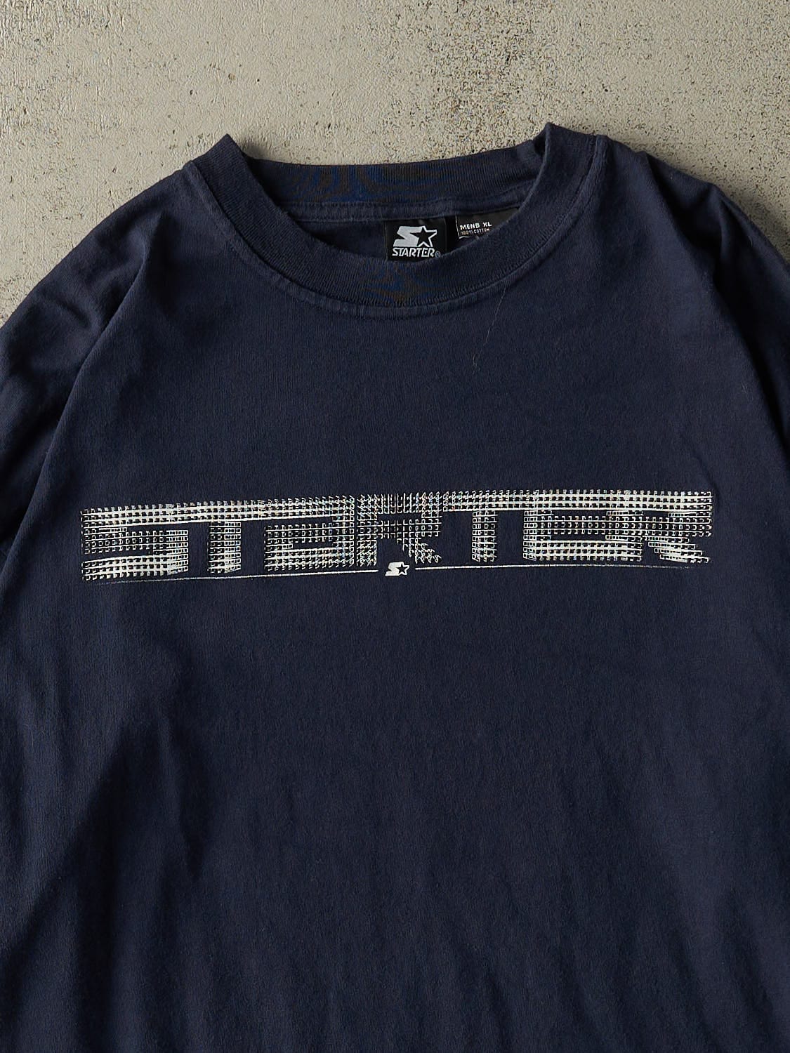 Vintage Y2K Navy Blue Starter Long Sleeve (XL)