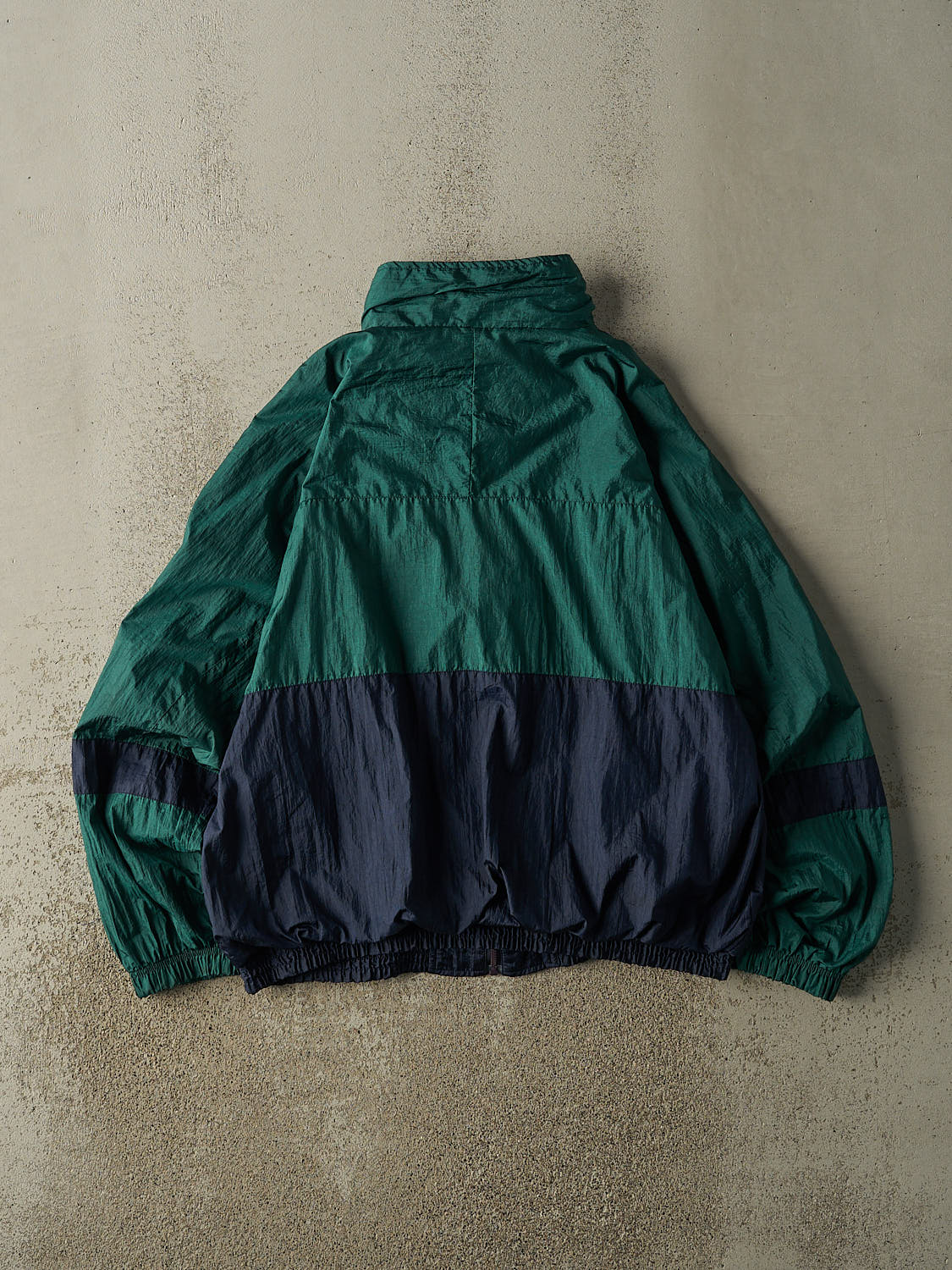 Vintage 90s Green, White & Navy Wilson Embroidered Windbreaker Jacket (L)