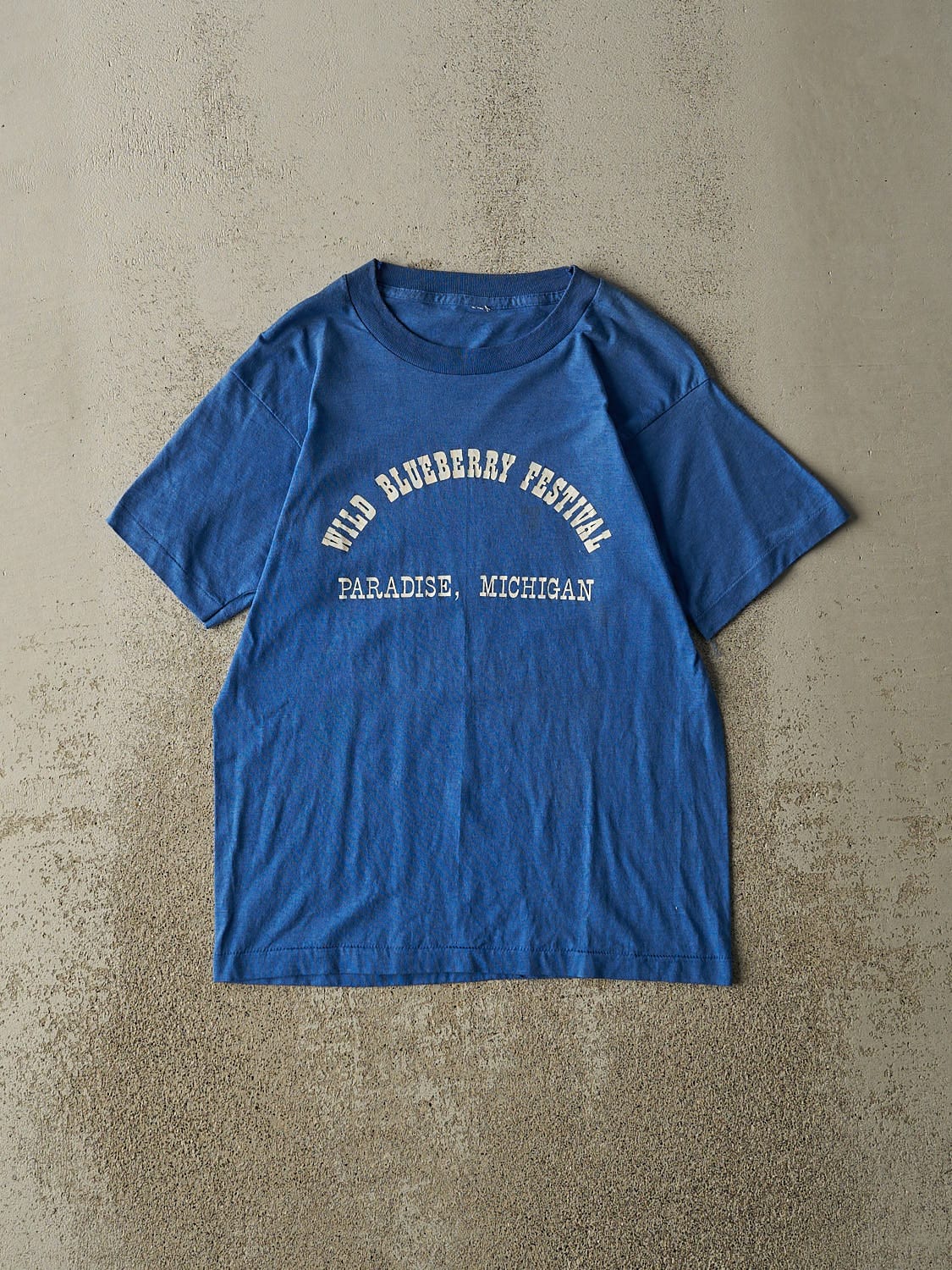 Vintage 80s Blue Wild Blueberry Festival Single Stitch Tee (XS/S)