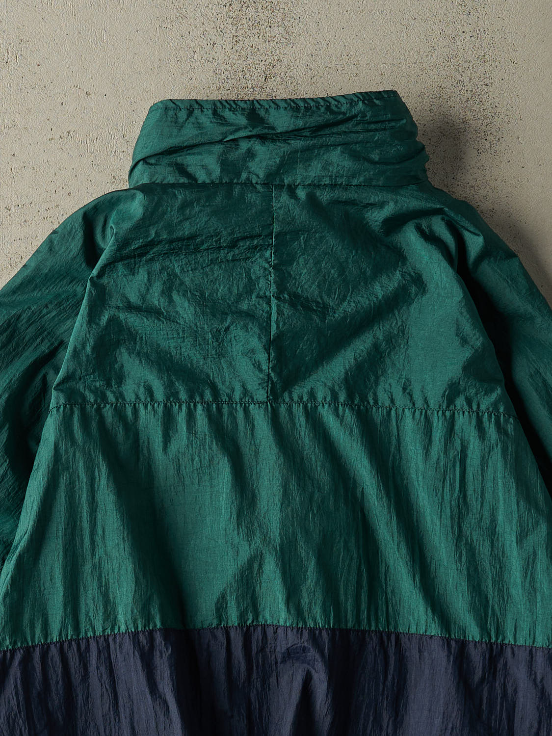 Vintage 90s Green, White & Navy Wilson Embroidered Windbreaker Jacket (L)