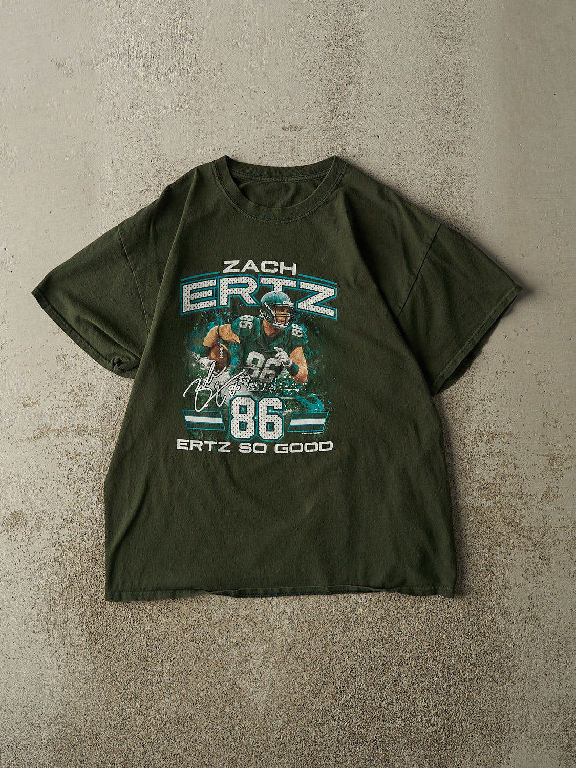 18' Green Philadelphia Eagles Zach Eartz Tee (M/L)