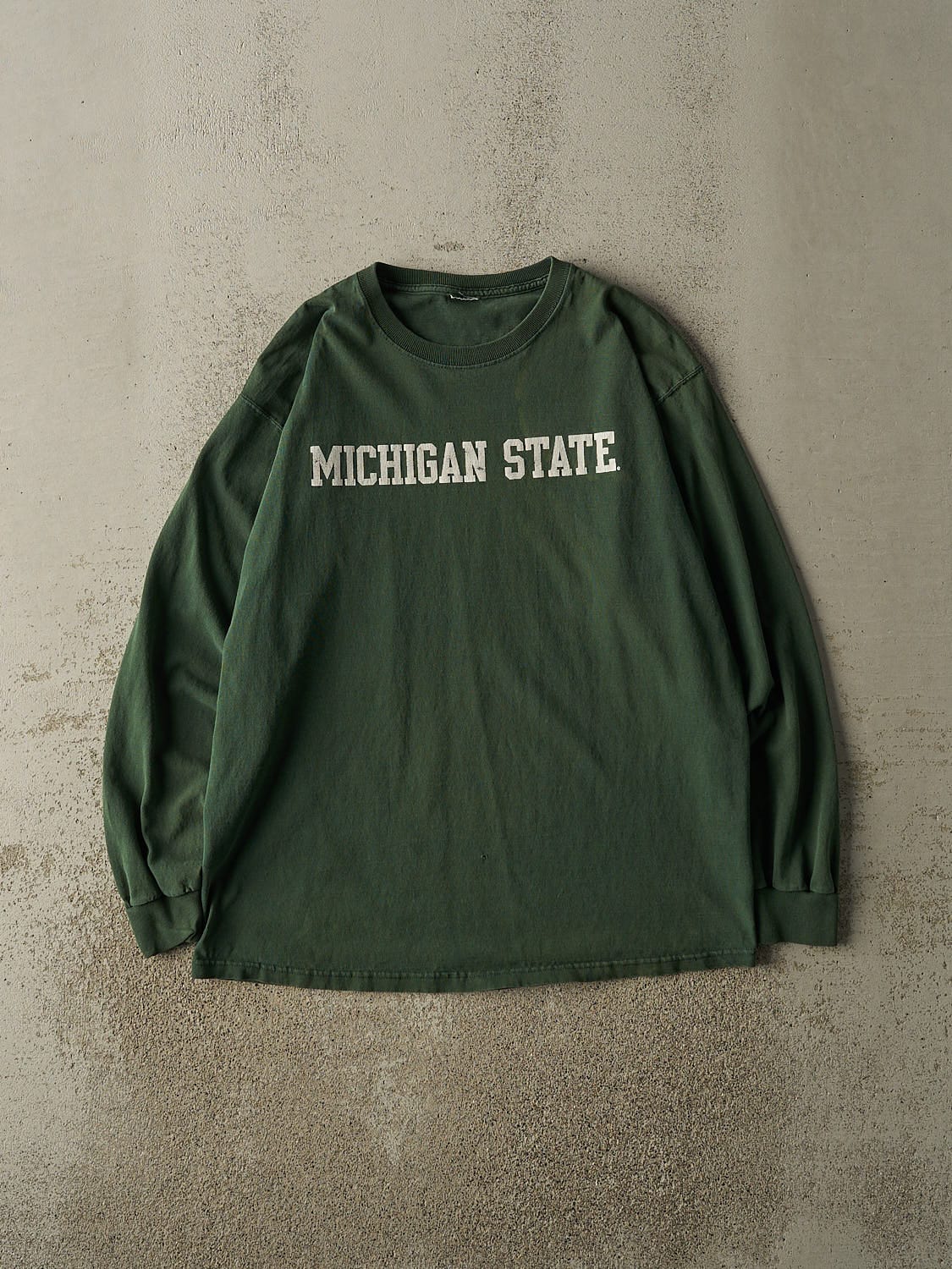 Vintage 90s Green Michigan State University Long Sleeve (L/XL)