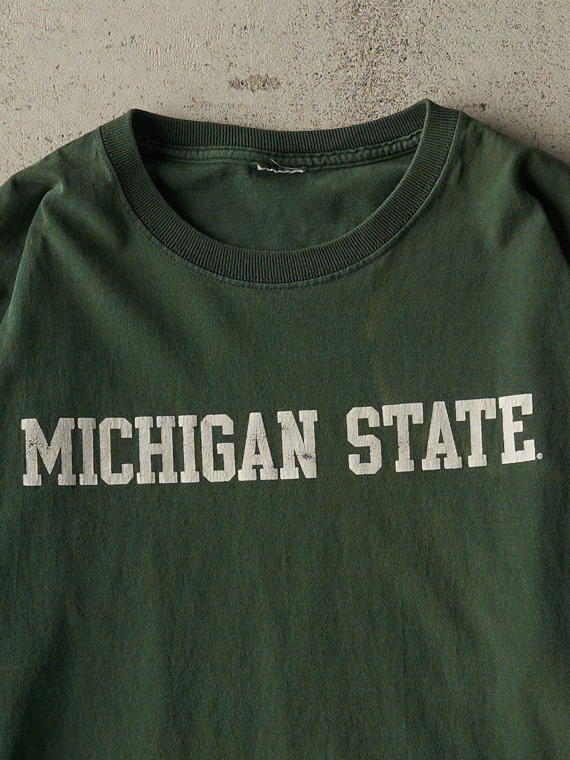 Vintage 90s Green Michigan State University Long Sleeve (L/XL)