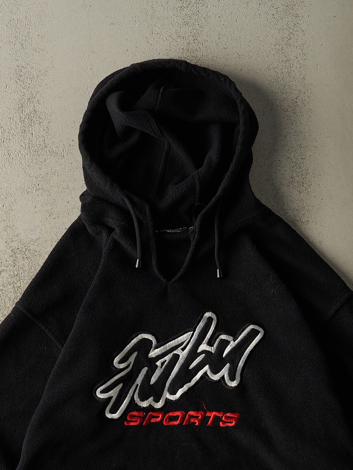 Vintage Y2K Black Fubu Fleece Hoodie (XXL)