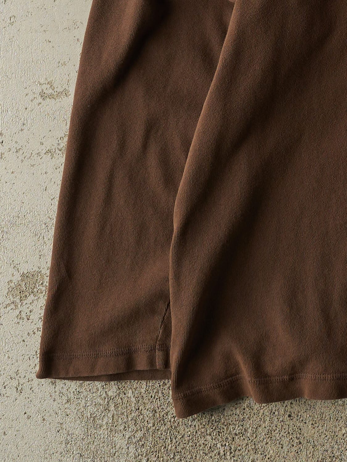 Vintage Y2K Brown Old Navy Embroidered Long Sleeve (XXL)