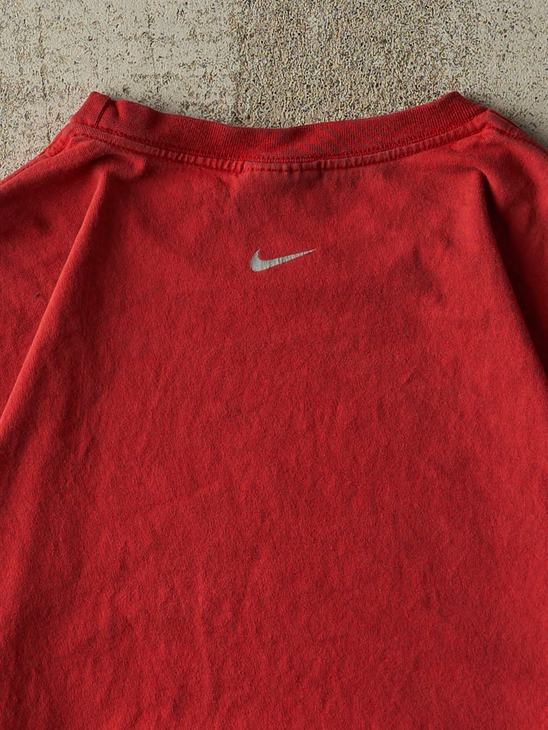Vintage Y2K Red Nike Logo Tee (L)