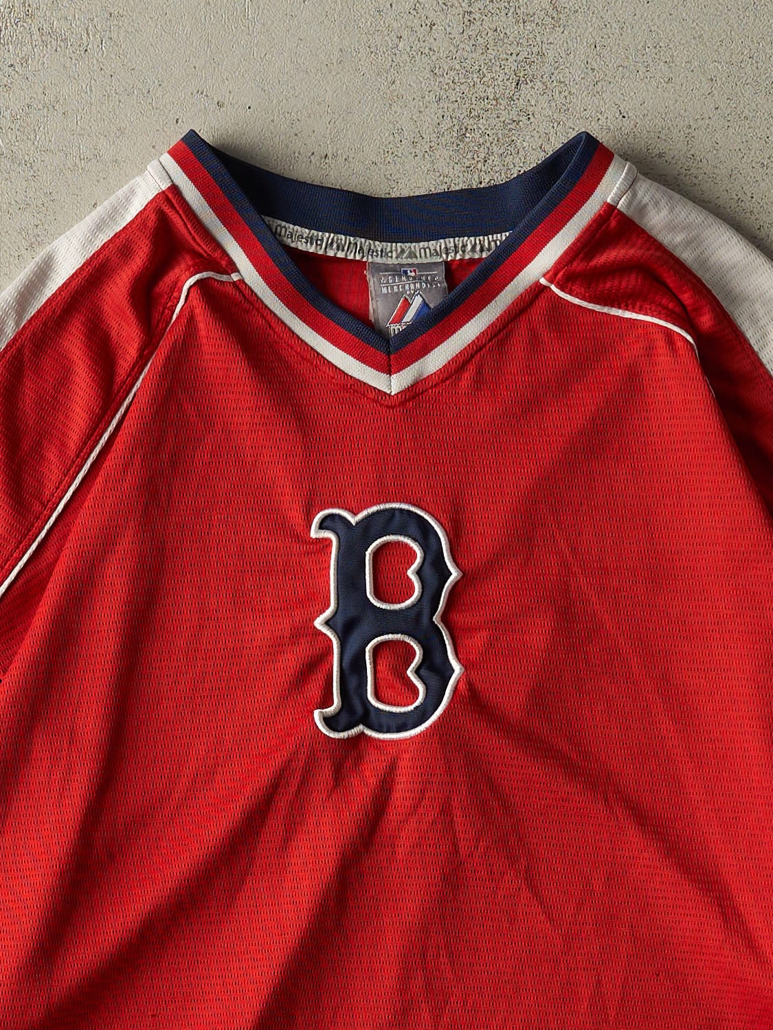 Vintage Y2K Red Boston Red Sox Embroidered Jersey (XL/XXL)