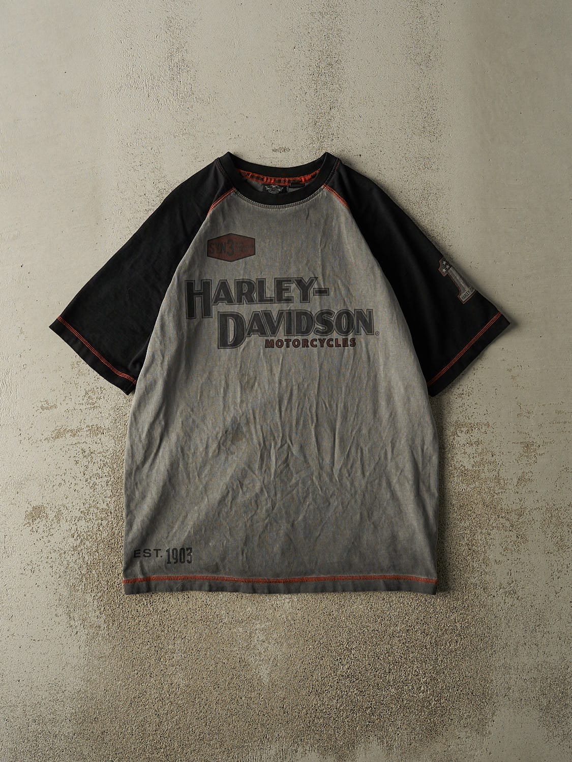 Vintage Y2K Charcoal Grey Harley Davidson Tee (L)