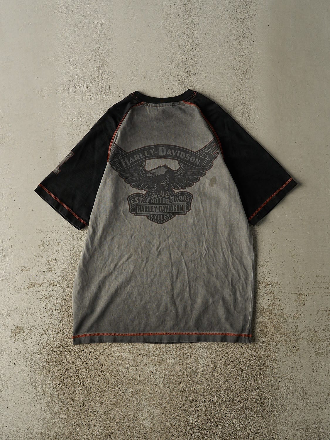 Vintage Y2K Charcoal Grey Harley Davidson Tee (L)