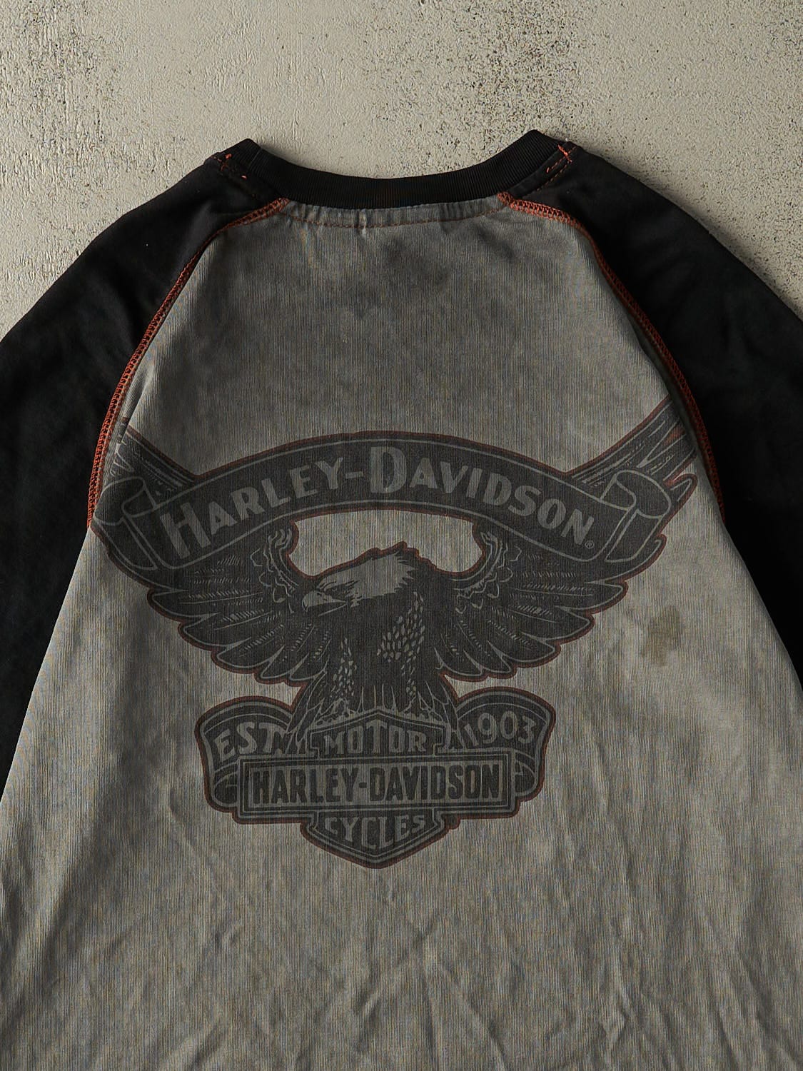 Vintage Y2K Charcoal Grey Harley Davidson Tee (L)