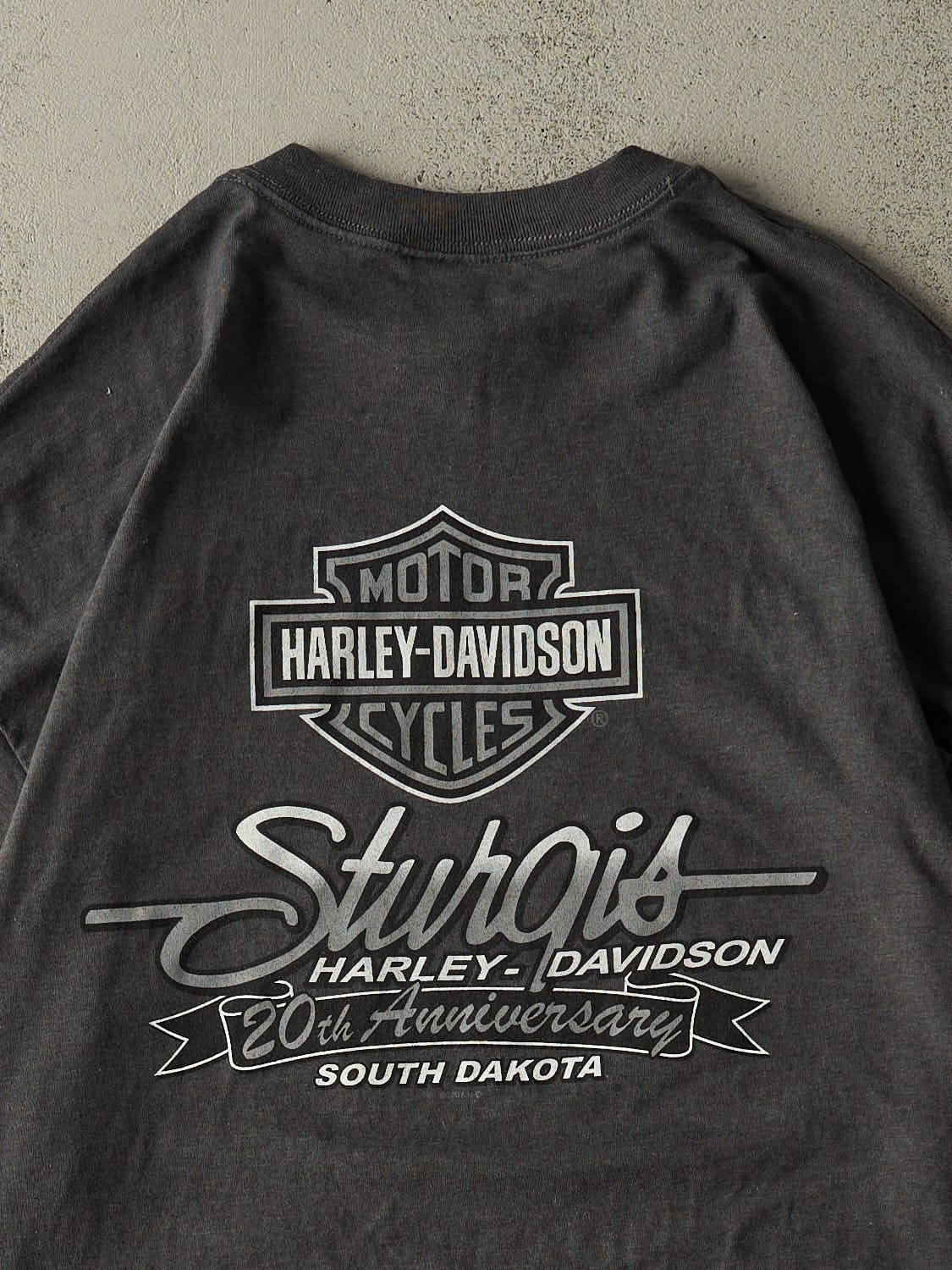 Vintage 07' Charcoal Grey Harley Davidson Sturgis Black Hills Rally Tee (XXL)