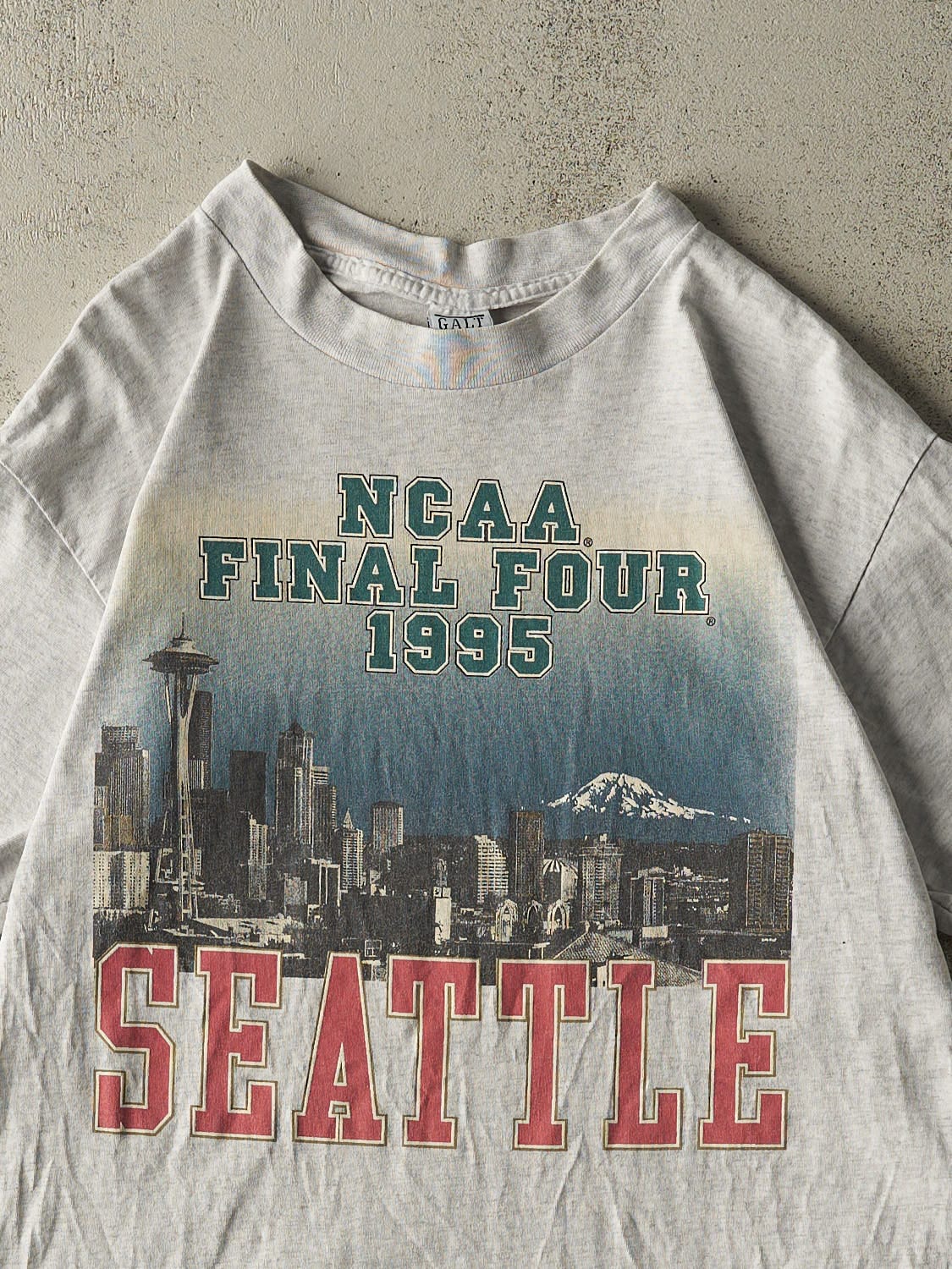Vintage 95' Heather Grey Seattle NCAA Final Four Single Stitch Tee (M/L)
