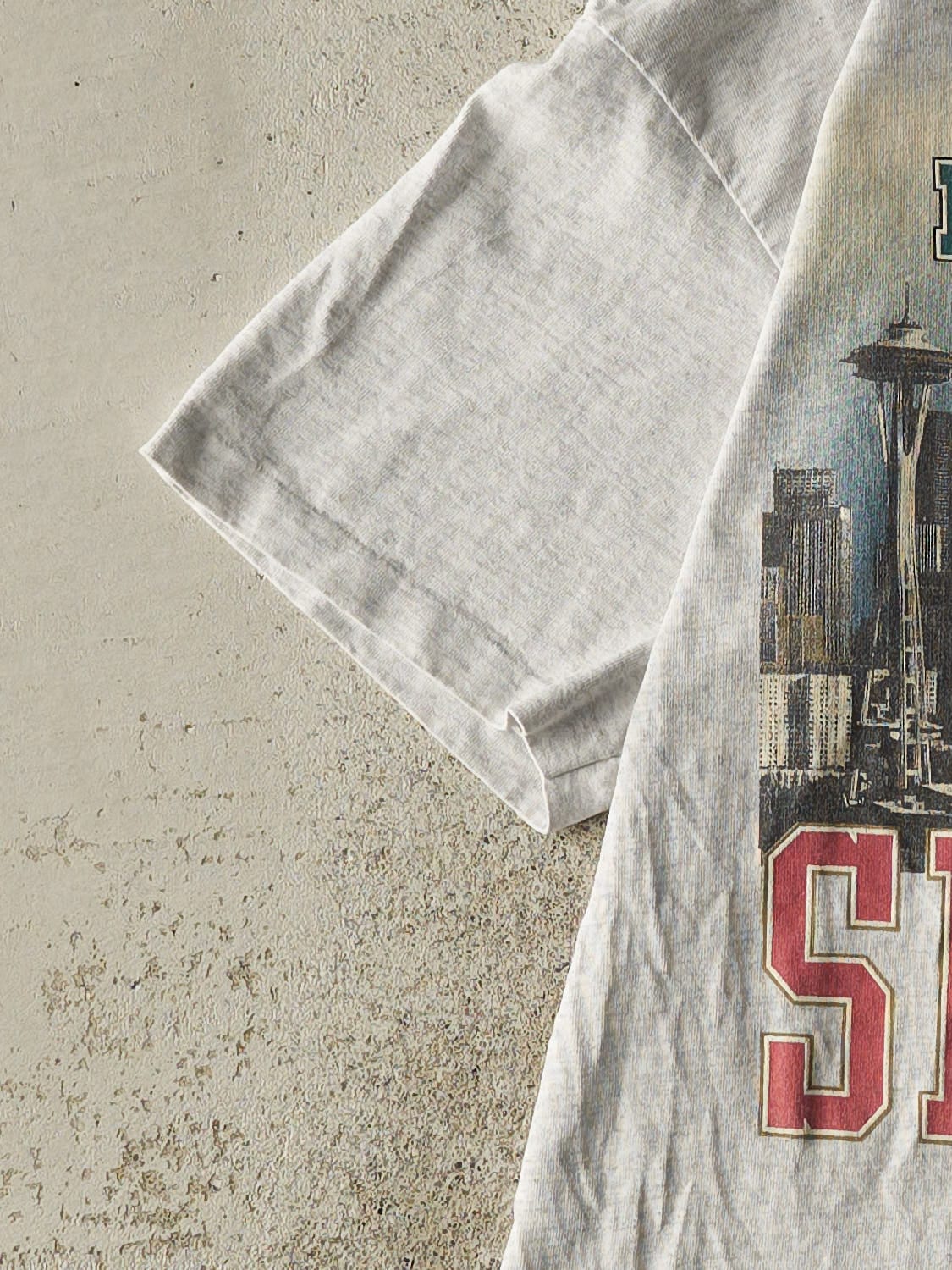 Vintage 95' Heather Grey Seattle NCAA Final Four Single Stitch Tee (M/L)