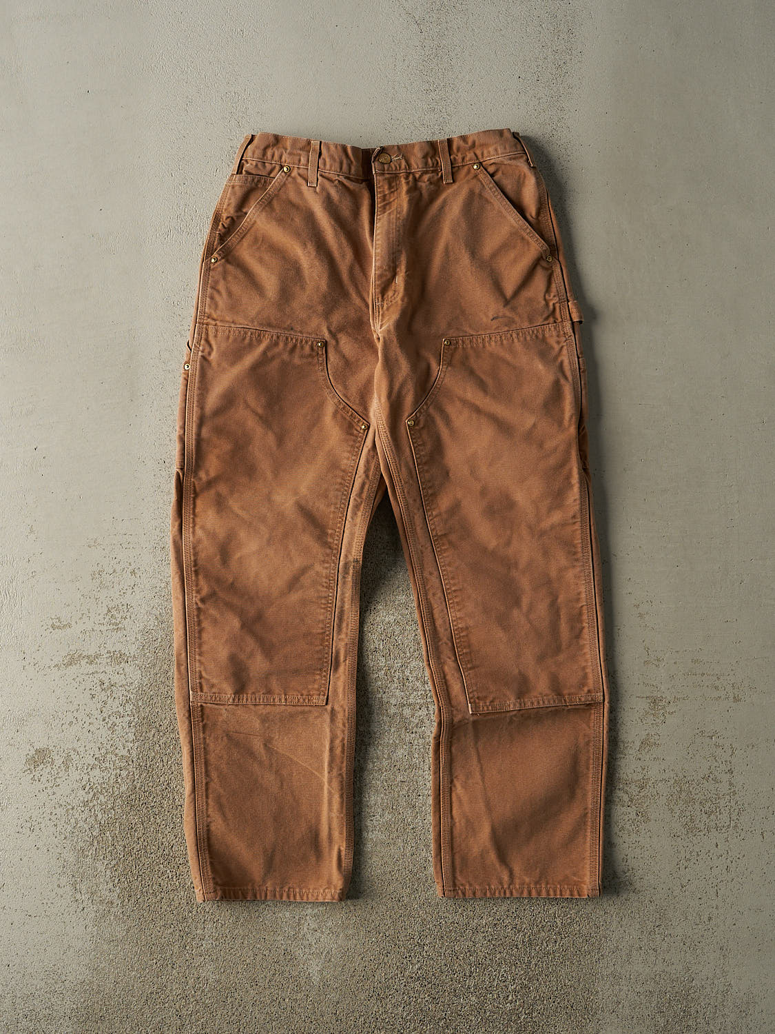Vintage Y2K Camel Carhartt Double Knee Carpenter Pants (31x31)